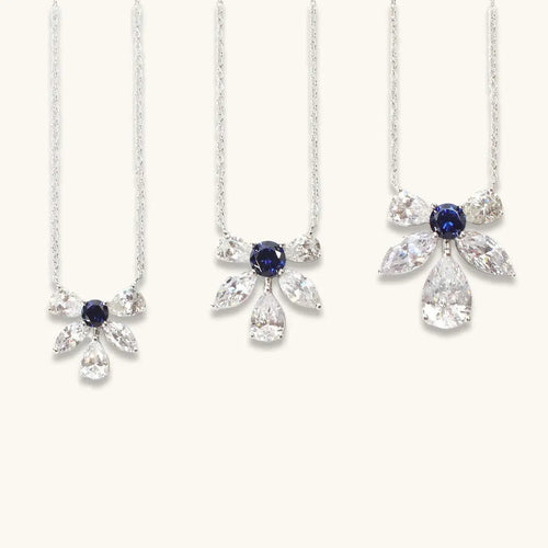 Elizabeth 61 Blue Sapphire Crystalline Necklace