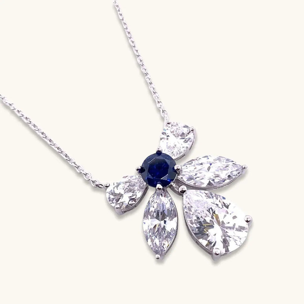 Elizabeth 61 Blue Sapphire Crystalline Necklace