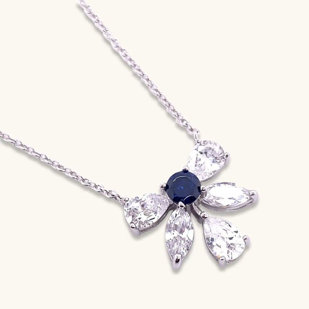Elizabeth 61 Blue Sapphire Crystalline Necklace
