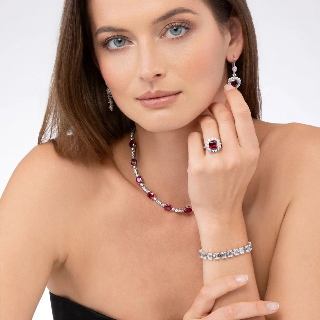 Emerald Cut 27 Carat Diamond Crystalline Bracelet