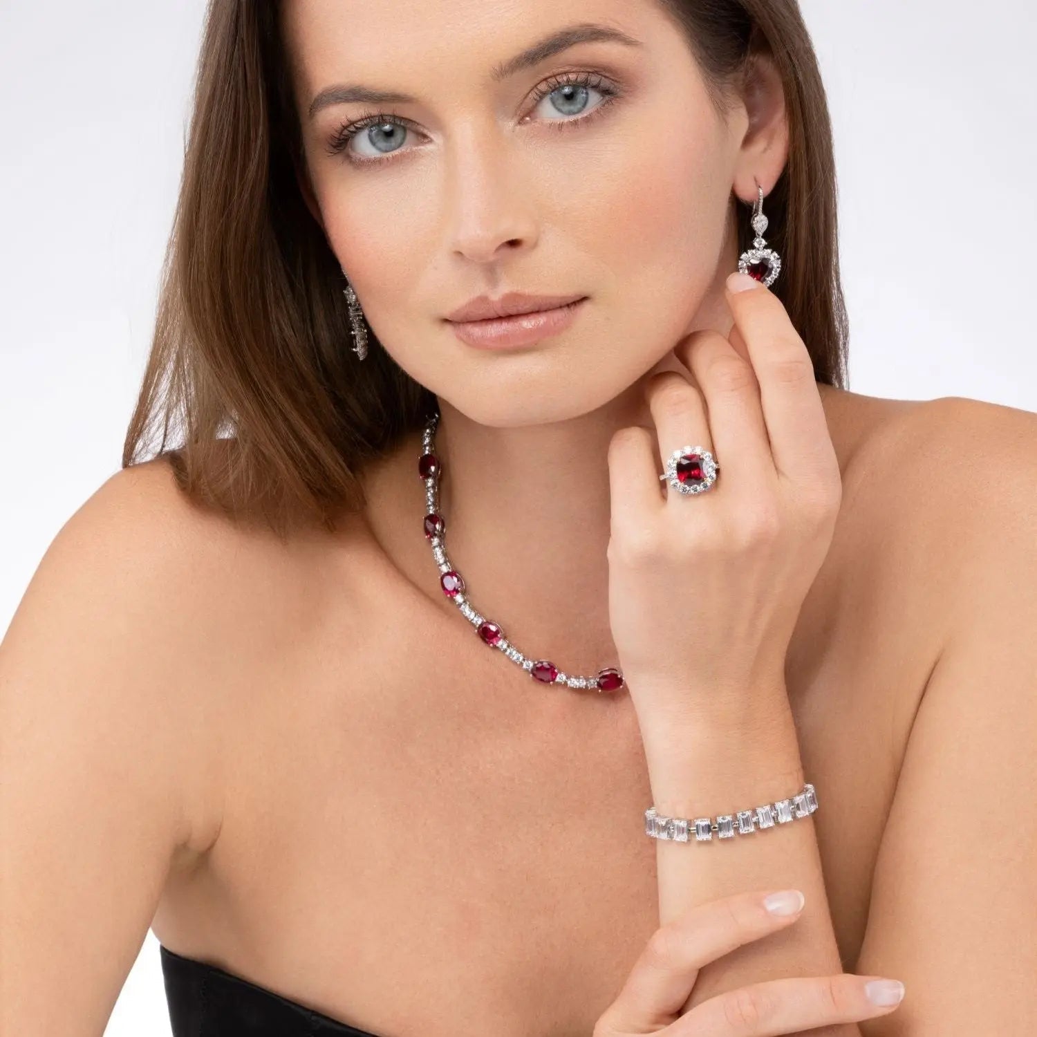Emerald Cut 27 Carat Diamond Crystalline Bracelet