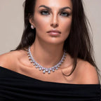 Envy Statement Necklace in Blue Sapphire