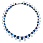 Envy Statement Necklace in Blue Sapphire