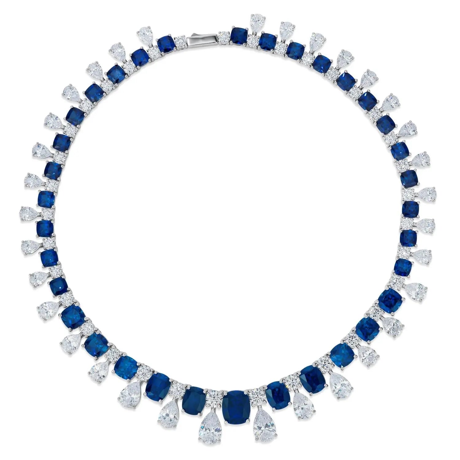 Envy Statement Necklace in Blue Sapphire