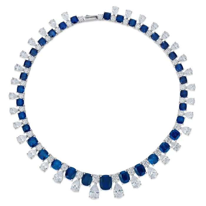 Envy Statement Necklace in Blue Sapphire
