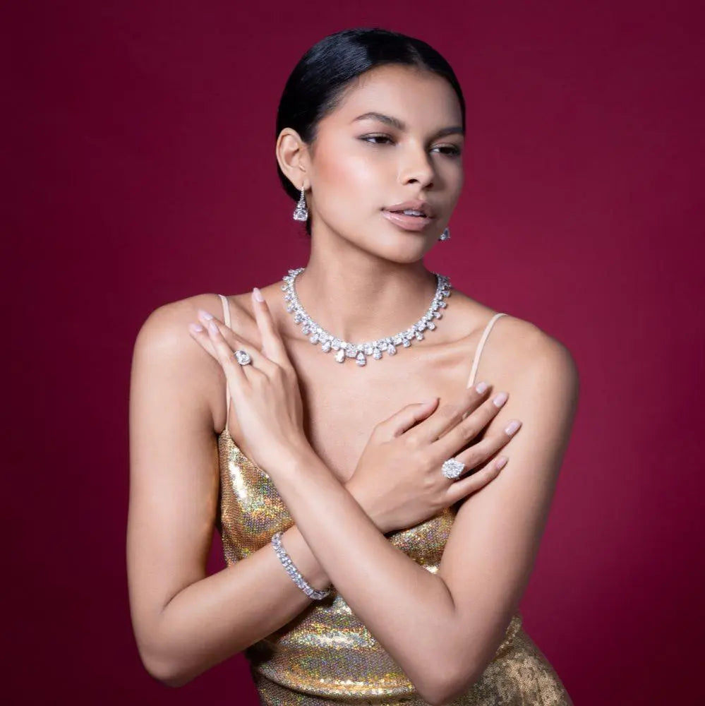 Envy Statement Necklace in G/H Crystalline