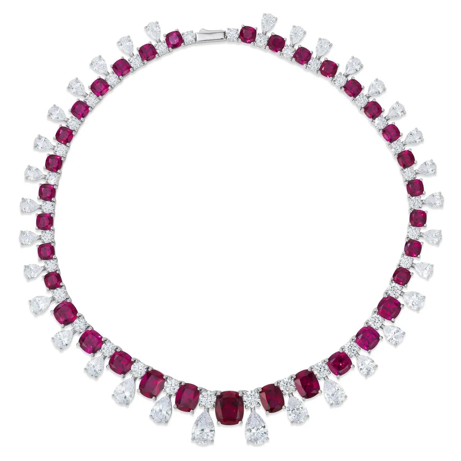 Envy Statement Necklace in Ruby