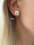 Lab Grown Asscher Diamond Studs