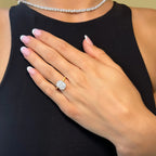 Estelle 3 Carat Cushion Skinny Ring