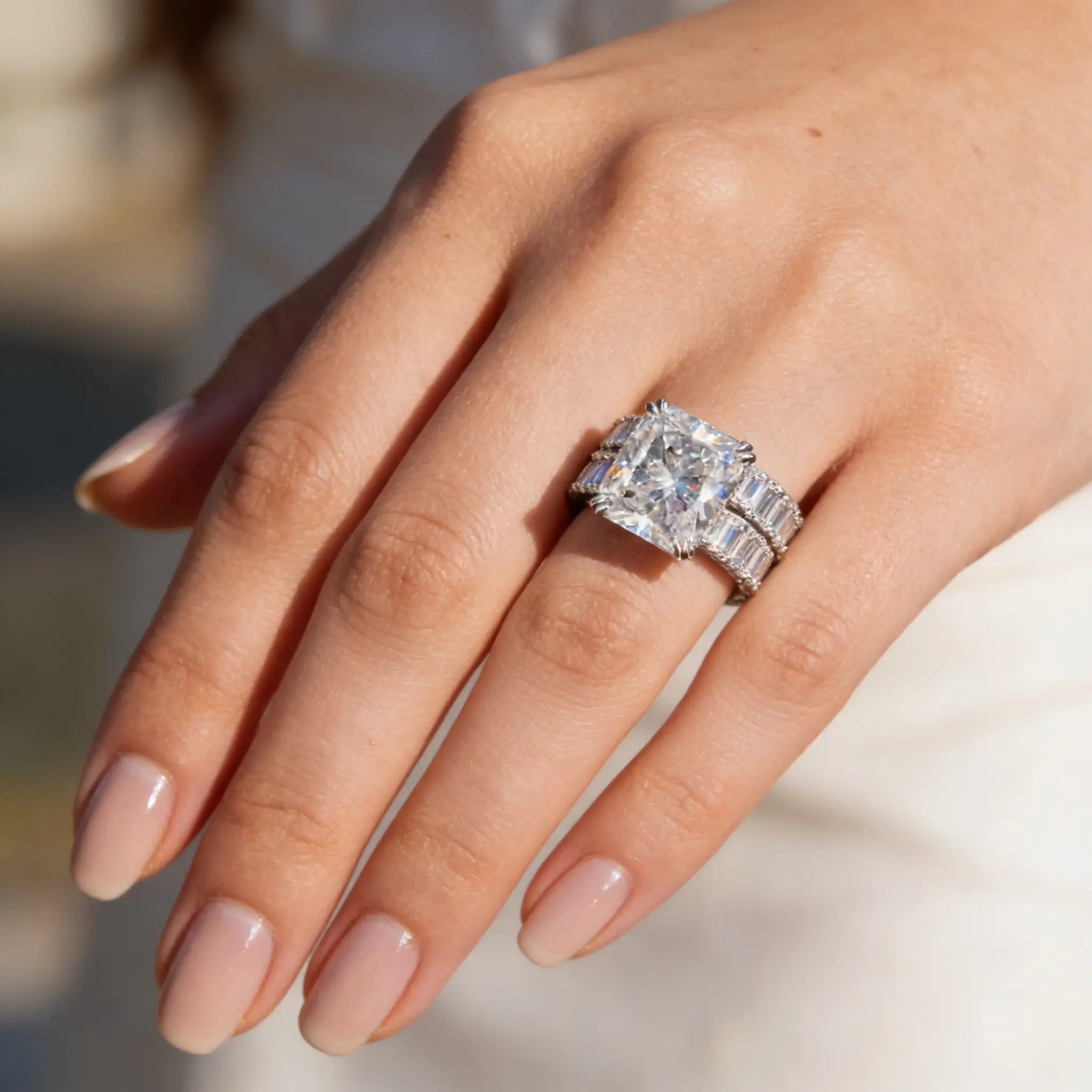 Eternity Engagement Ring Set