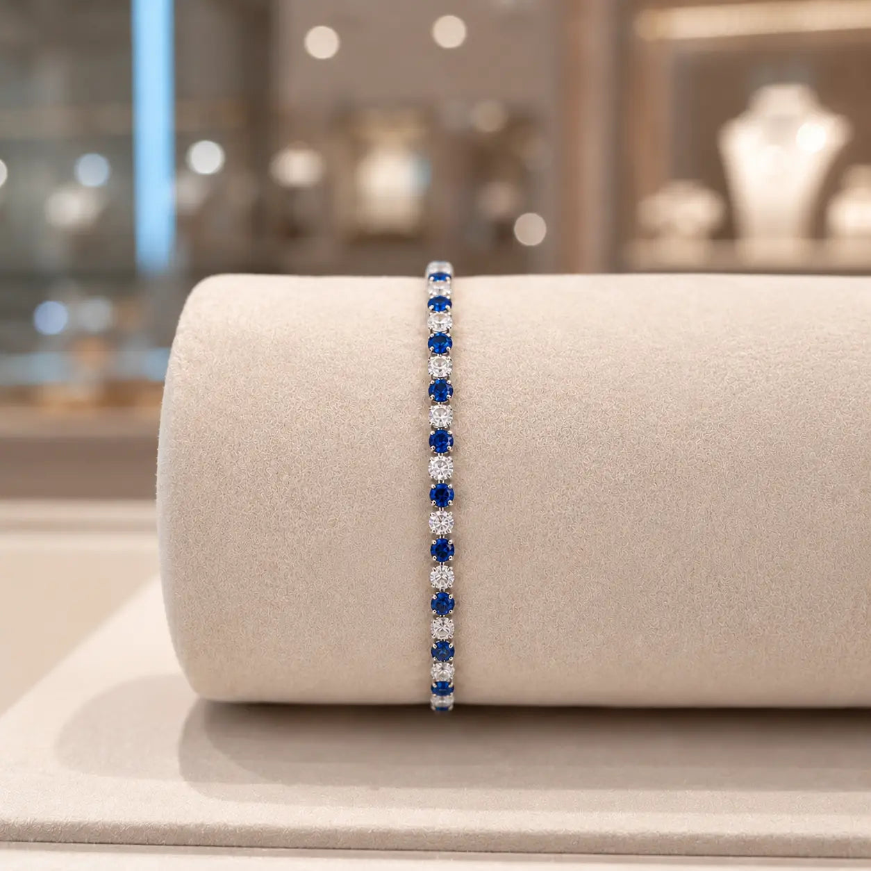 Everyday Adjustable Bolo Bracelet in Sapphire by AZ Essentials