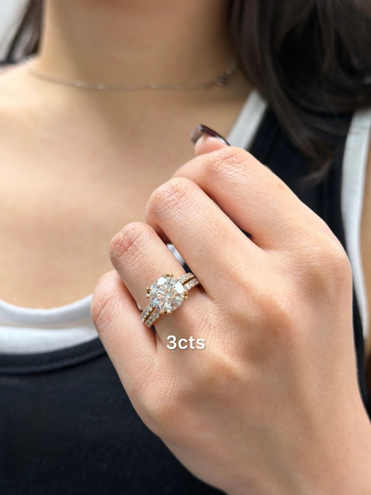 Lab-Grown Round Diamond Split Shank Engagement Ring