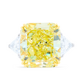 Three Stone Radiant Cut Diamond Ring With Trillions