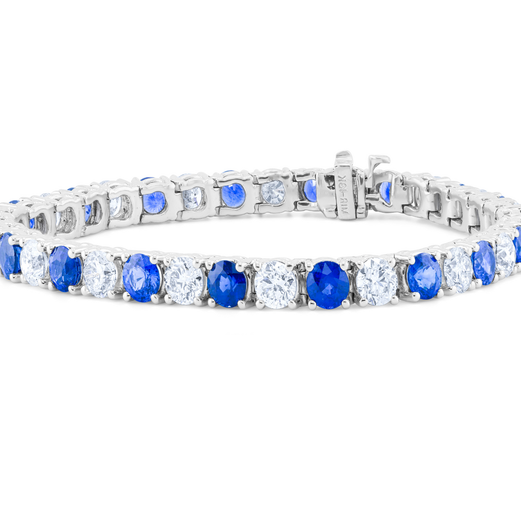 Sapphire and Diamond Tennis Bracelet