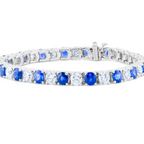Sapphire and Diamond Tennis Bracelet