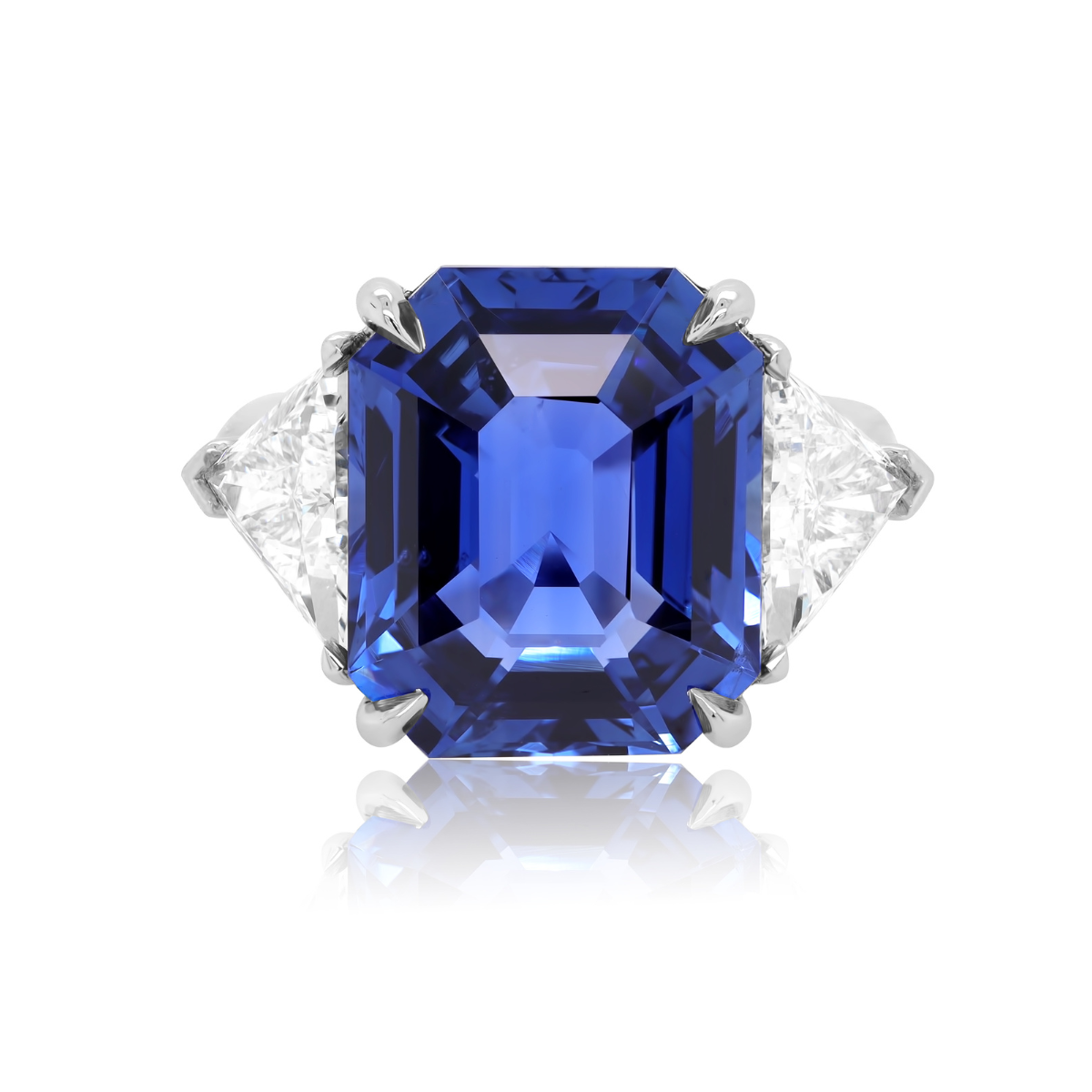 Sapphire And Diamond Three Stone Ring