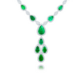 Emerald And Diamond Drop Necklace