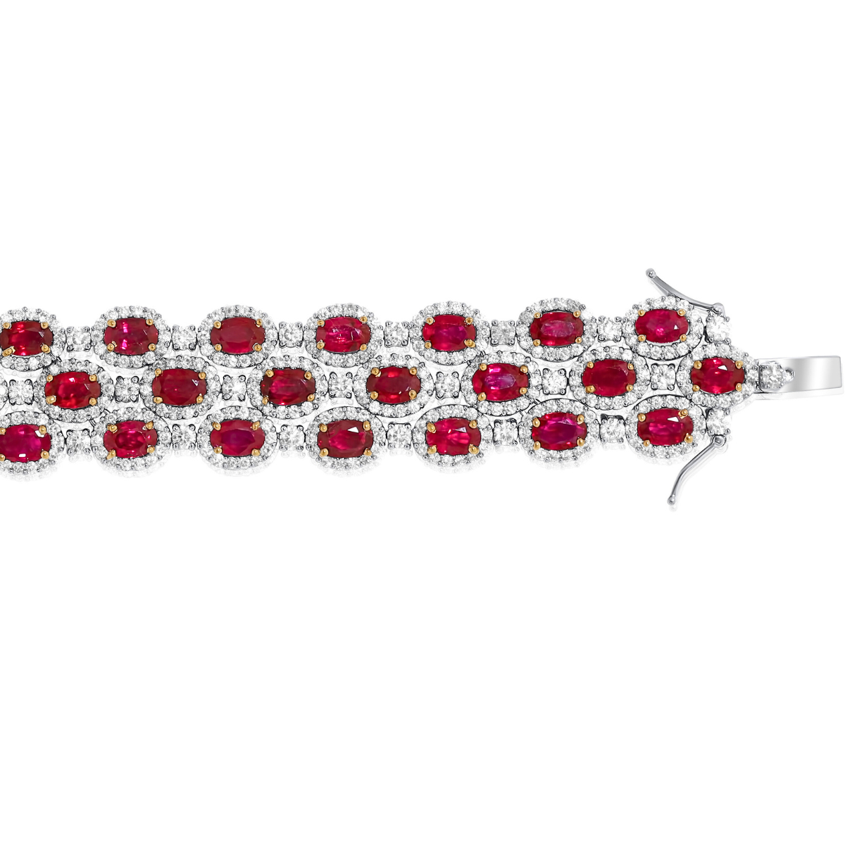 Diamond & Ruby Stacked Bracelet