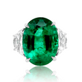 Emerald Three Stone Ring