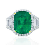11.22ct Zambian Emerald Halo Ring