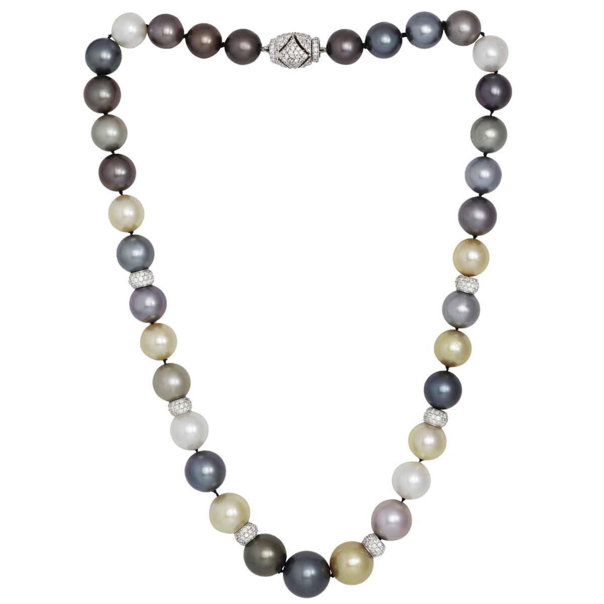 Tahitian Pearl and Diamond Necklace
