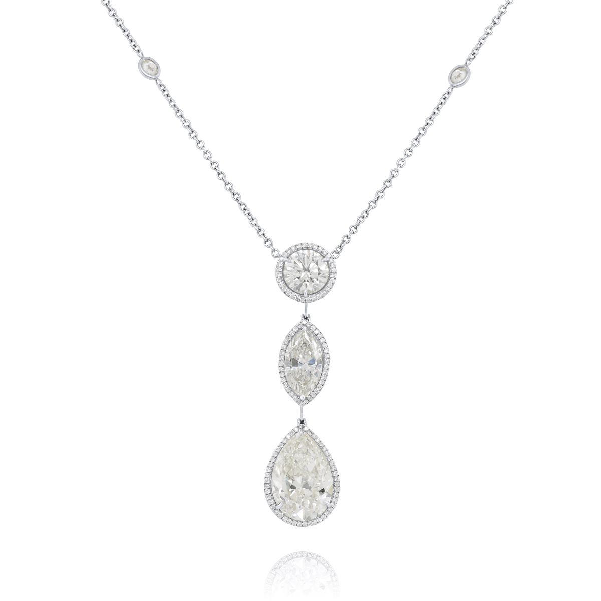 12.63cts Multi-Shaped Diamond Halo Pendant