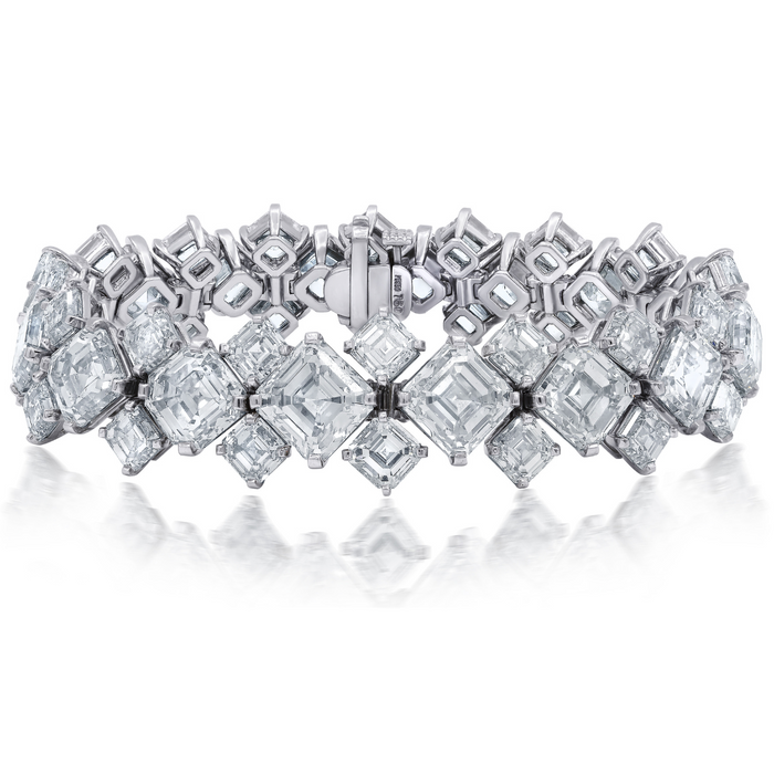 Asscher Cut Diamond Bracelet