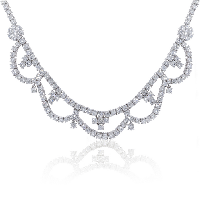 26.80cts U Shaped Diamond Necklace