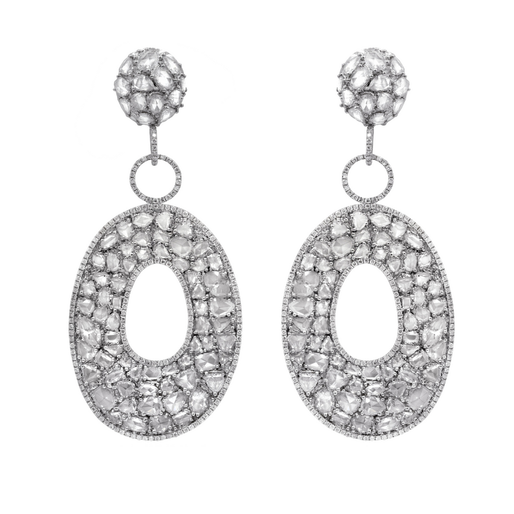 Diamond Bagel Drop Earrings