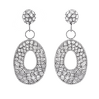 Diamond Bagel Drop Earrings