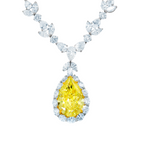 35ct Rare Yellow Diamond Necklace