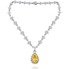 35ct Rare Yellow Diamond Necklace