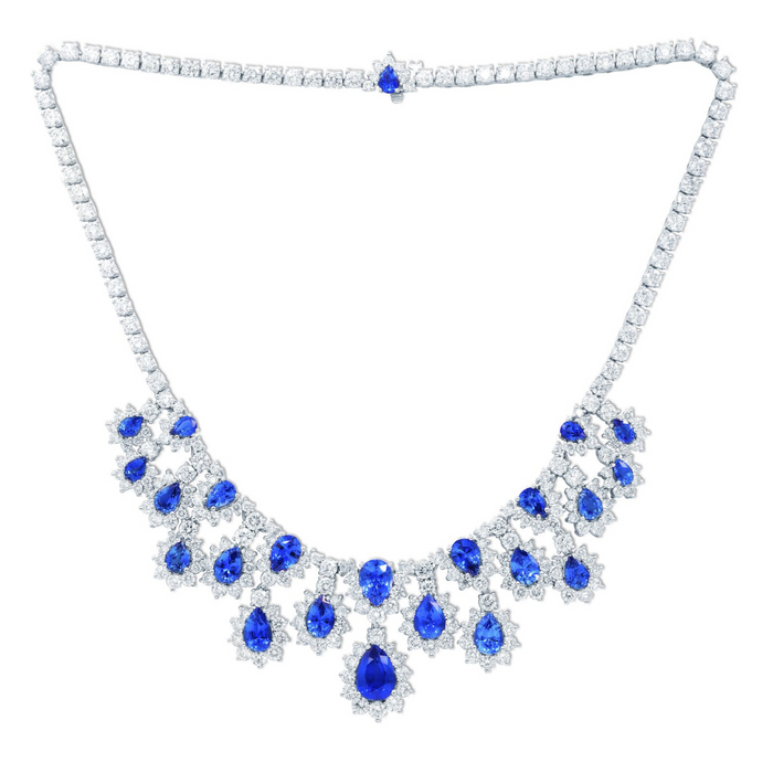Sapphire and Diamond Necklace