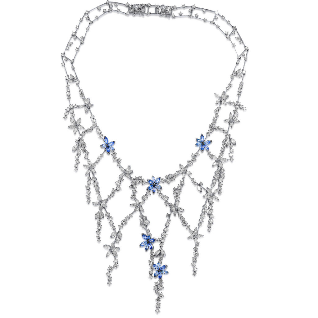 Sapphire And Diamond Vine Necklace