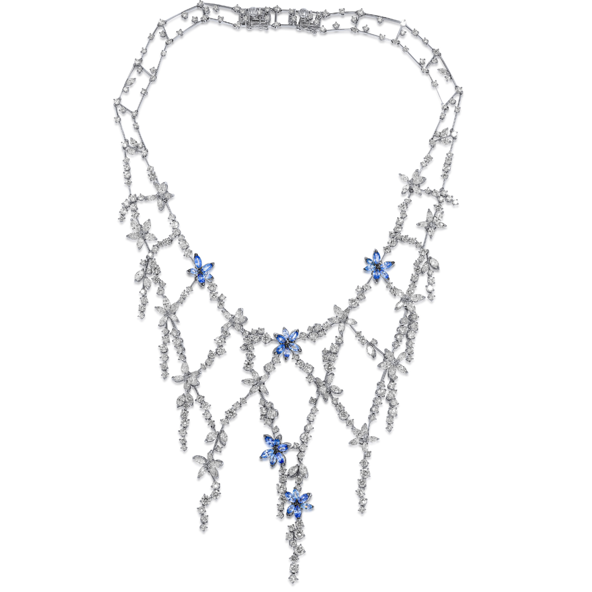 Sapphire And Diamond Vine Necklace