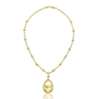 30ct Fancy Yellow Oval Pendant
