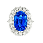 Double Halo Sapphire Ring