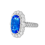 Double Halo Sapphire Ring