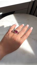 Tourmaline Three Stone Ring