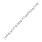 Lab Grown Multi Shaped Diamond Cluster Bracelet