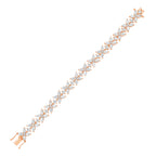 Lab Grown Multi Shaped Diamond Cluster Bracelet