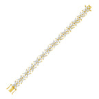 Lab Grown Multi Shaped Diamond Cluster Bracelet