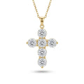 Faith 3 Carat Cross Necklace in Yellow Gold
