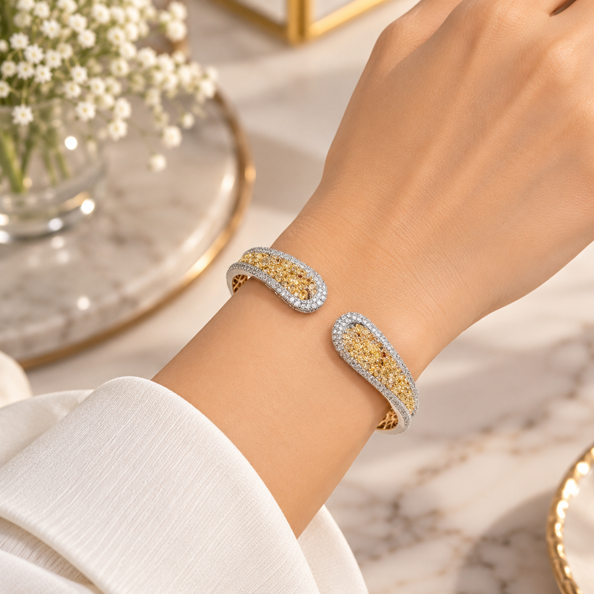 Diamond Cuff Bangle