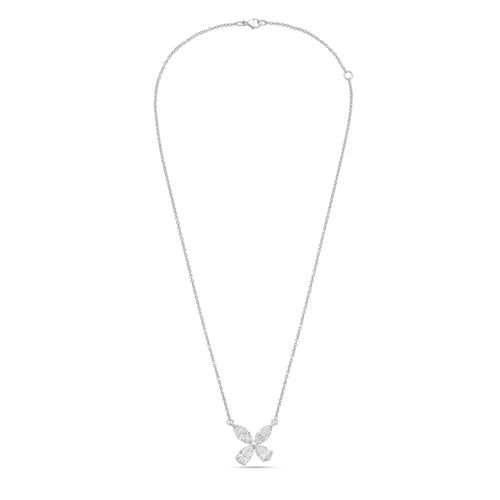 Lab Grown Diamond Marquise & Pear Cut Flower Pendant