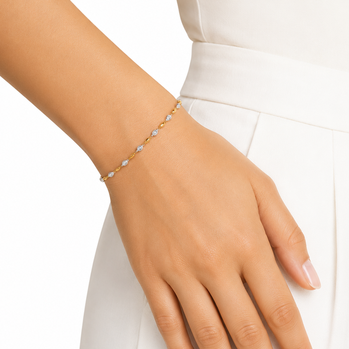 0.53ct Rose Gold Diamond By The Yard Bracelet