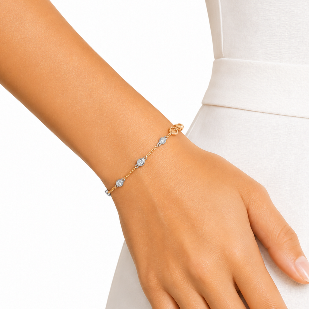 0.33ct Rose Gold Diamond by the Yard Bracelet