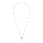Lab-Grown Oval Diamond Solitaire Pendant Necklace, 4-Prong