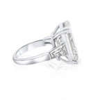 Emerald Cut Diamond Ring with Baguettes, Platinum