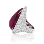 Tourmaline Halo Diamond Ring